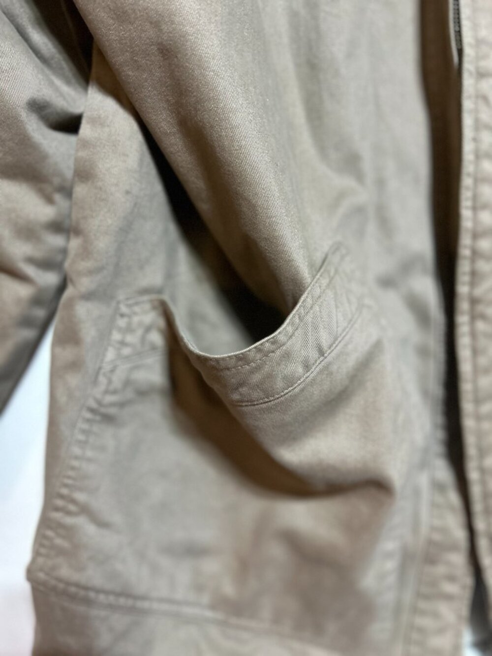 Vintage Aberdeen Authentic Canvas barn chore coat jacket;Leather Collar; XL; zip - Picture 11 of 15